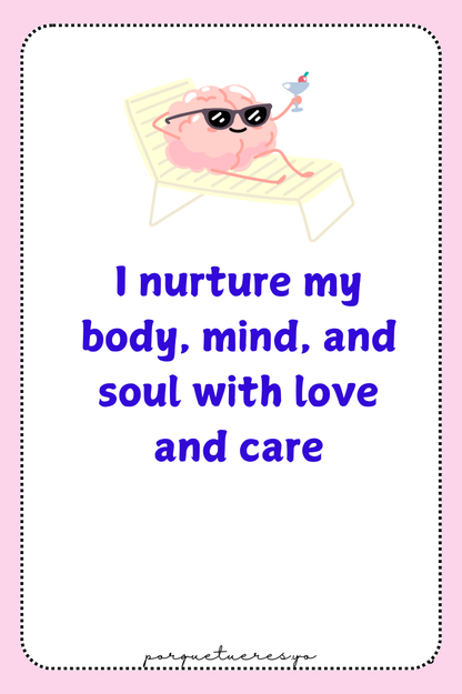 100 Self Love Affirmations Deck Digital Download | Printable Daily Affirmations for Confidence, Self-Worth, & Positivity | Instant PDF