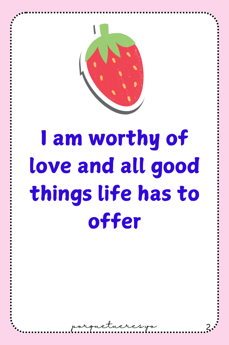 100 Self Love Affirmations Deck Digital Download | Printable Daily Affirmations for Confidence, Self-Worth, & Positivity | Instant PDF