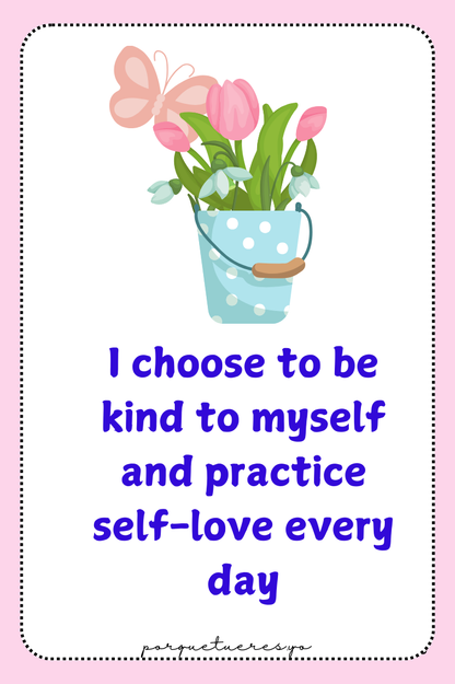 100 Self Love Affirmations Deck Digital Download | Printable Daily Affirmations for Confidence, Self-Worth, & Positivity | Instant PDF